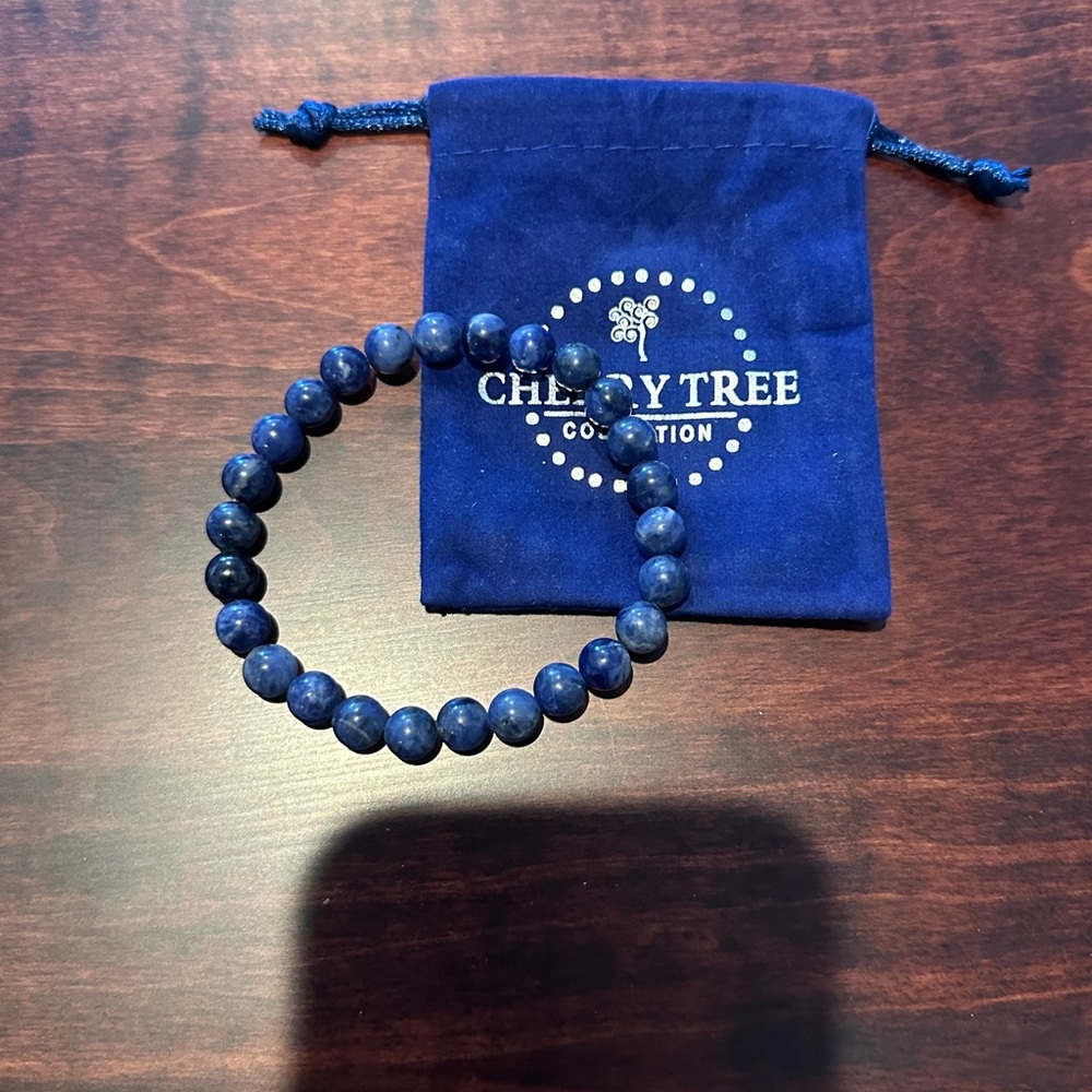 Cherry Tree Collection Sodalite Blue Beaded Bracelet